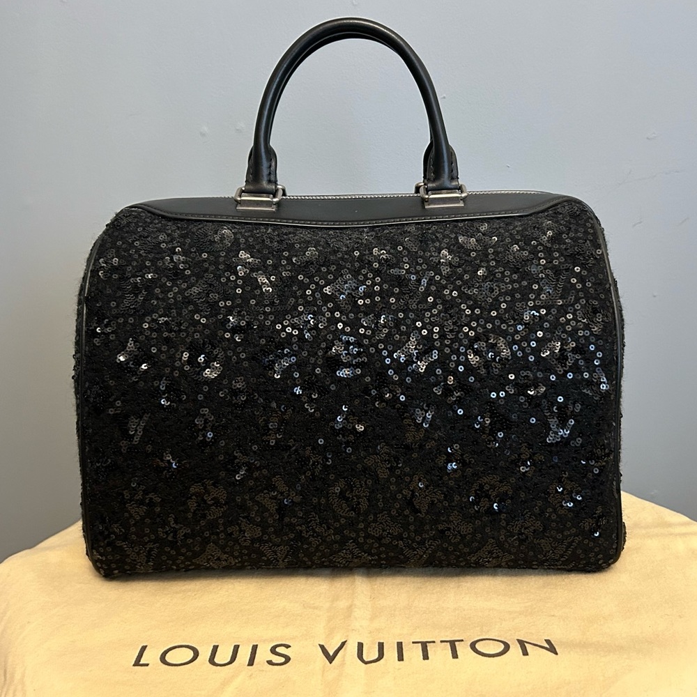 LOUIS VUITTON Limited Edition Monogram Sunshine Express Speedy Black M40801